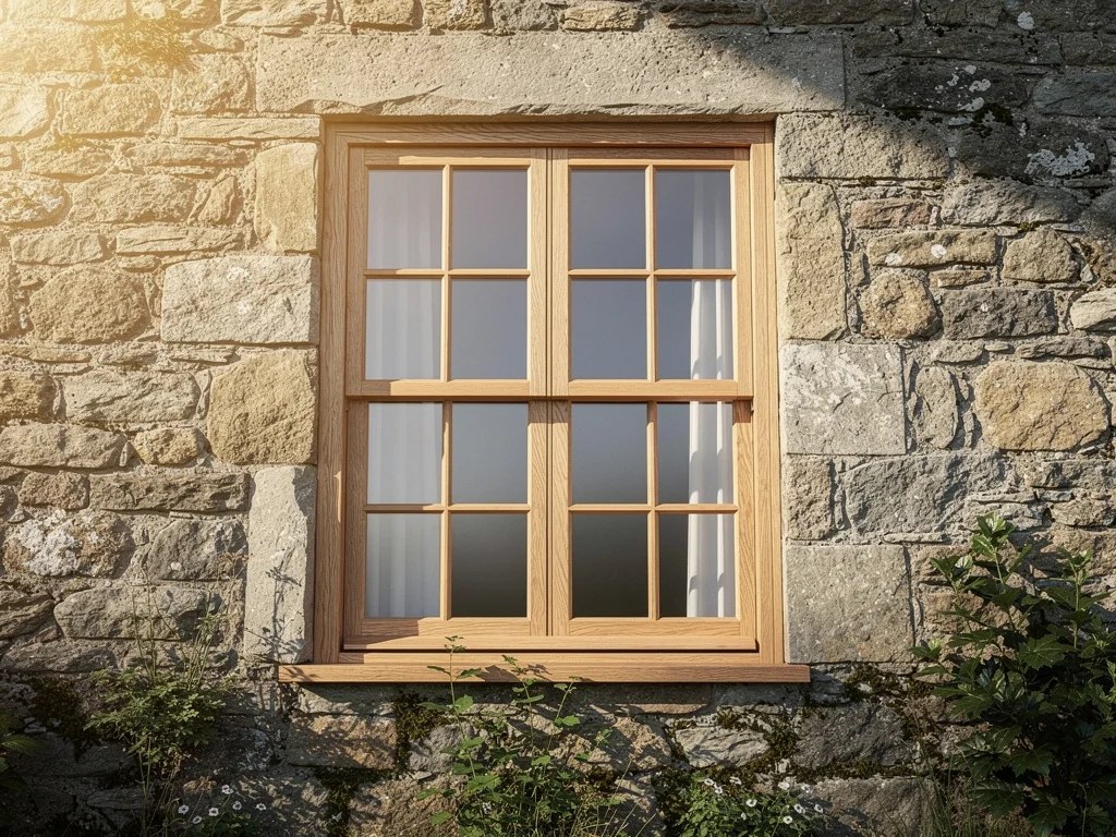 Remplacement de fenêtres bois sur la façade d'une maison ancienne